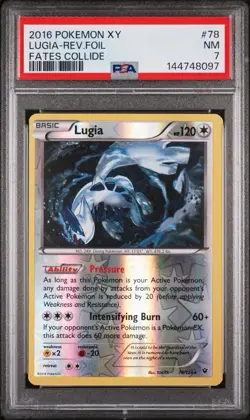 2016 Pokemon XY Fates Collide Lugia Reverse Foil #78 PSA 7 FREE Shipping - Image 1