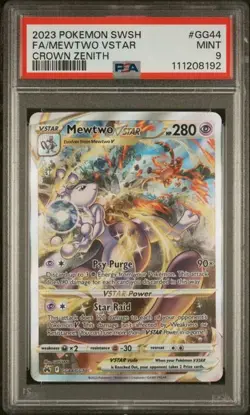 Graded Pokemon - Mewtwo VStar (GG44/GG70) Crown Zenith PSA 9 - Image 1