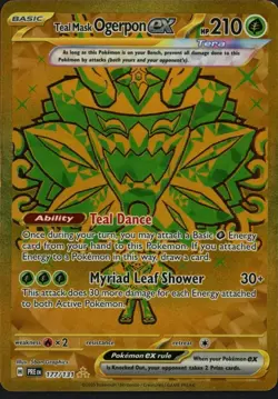 Teal Mask Ogerpon ex 177/131 Prismatic Evolutions Holo Hyper RARE Pokemon TCG NM - Image 1