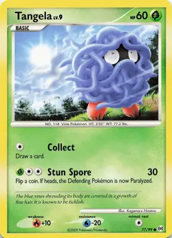 POKEMON Tangela (77) #77/99 Normal Arceus NM - Image 1