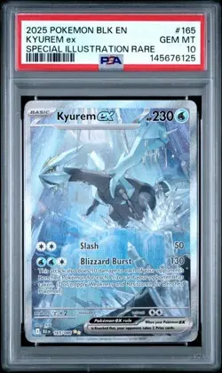2025 POKEMON BLK EN-BLACK BOLT SPECIAL ILLUSTRATION RARE #165 KYUREM EX PSA 10 - Image 1