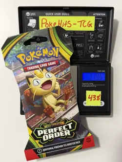 (VERY HEAVY)🔥 31.86g Pokemon Perfect Order Sleeved Booster Pack Factory Sealed✅ - Image 1