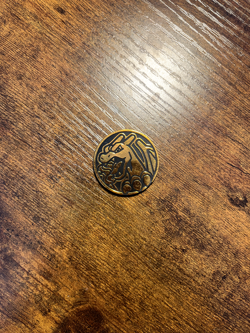 Official Pokemon Coin Charizard Flipping Coin TCG metalic orange - Image 1