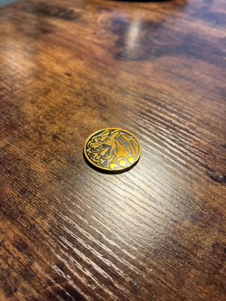 Official Pokemon Coin Charizard Flipping Coin TCG metalic orange - Image 2