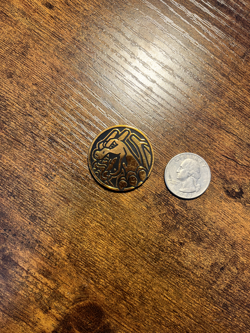 Official Pokemon Coin Charizard Flipping Coin TCG metalic orange - Image 3