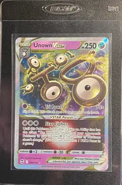 Unown VSTAR Full Art UR 066/195 Pokemon TCG SWSH Silver Tempest Ultra Rare NM - Image 3