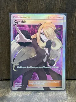 Pokemon Cynthia Full Art Ultra Rare Holo Trainer 148/156 SM-Ultra Prism - Image 1
