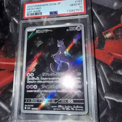 2023 Pokemon SV2a Japanese Mewtwo AR 183/165 Art Rare 151 PSA 10 GEM MT - Image 2