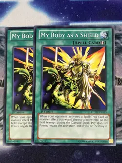 Yugioh My Body As A Shield LCYW-EN135 1st Edition Common NM x2 - Image 1