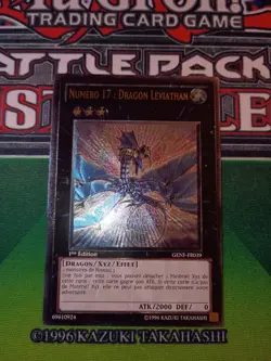 *STRANGE CENTERING* FRENCH MP 1st Ed Leviathan Dragon GENF-FR039 Ultimate Yugioh - Image 1