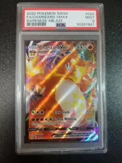 Full Art Charizard VMax 020/189 Darkness Ablaze PSA 9 GEM MINT Pokemon Card - Image 1