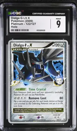 CGC 9 MINT Dialga G LV.X 2009 Platinum 122/127 Holo Pokemon Card - Image 1