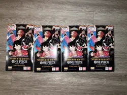 One Piece OP-09 Emperors In The New World 12-Card Sleeved Booster Pack Lot of 4 - Image 1