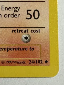 Charmeleon Pokemon Card No 24/102 - Base Set Unlimited - Shadowless - 1999 - NM - Image 2