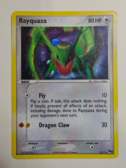 Rayquaza 003/017 POP Series 1 Holographic Rare Card Good Observe Side Condition - Image 1