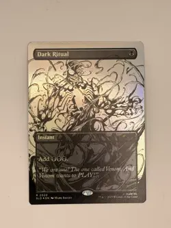 MTG Venom DARK RITUAL B&W Rainbow Foil Secret Lair - Image 1