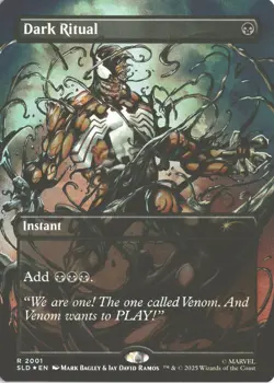 MTG Dark Ritual (2001) (Rainbow Foil) Borderless R Secret Lair Venom NM - Image 1