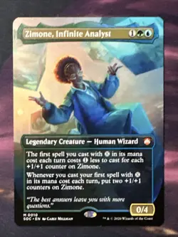 Zimone, Infinite Analyst - Borderless- Secrets of Strixhaven #10 Mythic - Image 1
