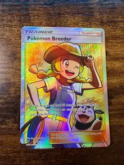 Pokemon Breeder (Full Art) 73/73 Shining Legends Holo LP-MP - Image 1