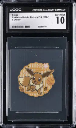 2024 POKEMON MOBILE STICKERS PT.2 SUNCREST EEVEE CGC 10 GEM MINT - Image 1