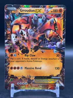 Groudon EX 85/160 Holo EX Rare Primal Clash Pokemon LP - Image 1