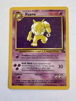 Hypno - 23/62 - Fossil - 1999 - Pokemon - WOTC - Vintage - Non-Holo LP+NM - Image 1