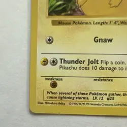 Wizards Pokemon TCG Pikachu Base Set (Shadowless) 058/102 Common HP40 1999 Basic - Image 2