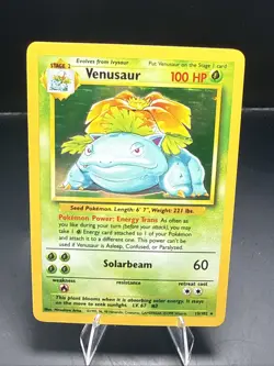 Pokemon Venusaur 015/102 Base Set Holo 1999 LP - Image 1