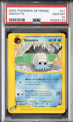 2003 POKEMON SKYRIDGE #41 OMANYTE PSA 10 - Image 1