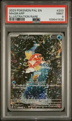 PSA 9 Magikarp Illustration Rare 203 Pokemon Paldea Evolved 2023 Holo English - Image 1