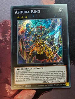 YuGiOh Ashura King Secret Rare 1st Edition POTE-EN048 - Image 1