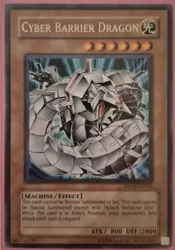 YuGiOh Cyber Barrier Dragon Rare DP04-EN002 - Image 1