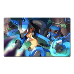 Lucario Riolu Board Game Pokemon Table Playmat TCG CCG Mat Gaming Pad Mousepad - Image 1