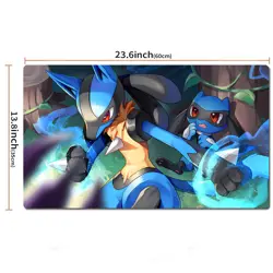 Lucario Riolu Board Game Pokemon Table Playmat TCG CCG Mat Gaming Pad Mousepad - Image 2