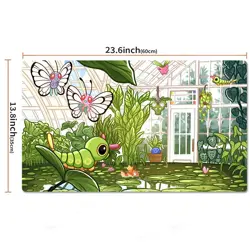 Caterpie Butterfree Pokemon Table Playmat PTCG TCG CCG Pad Trading Card Game Mat - Image 2