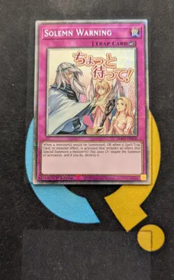 RA05-EN126 Solemn Warning Variant Art Starlight Rare 1st Ed YuGiOh - Image 1