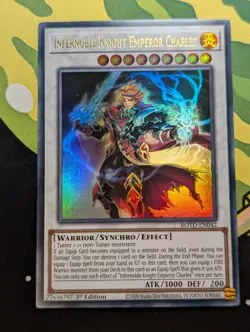 YUGIOH Ultra Rare Infernoble Knight Emperor Charles ROTD-EN042 1st Edition - Image 1