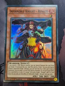 Yugioh Infernoble Knight - Renaud AMDE-EN038 Super Rare 1st Edition - Image 1
