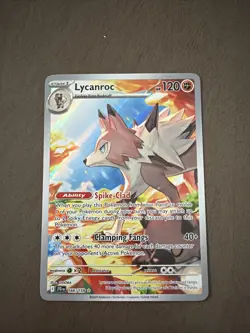 Pokemon TCG Journey Together Lycanroc Illustration Rare Holo Card 166/159 - Image 1