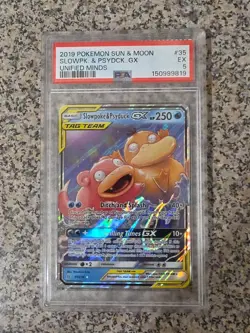 Pokemon TCG Slowpoke Psyduck GX Holo Card 35/236 Sm-Unified Minds - Image 1