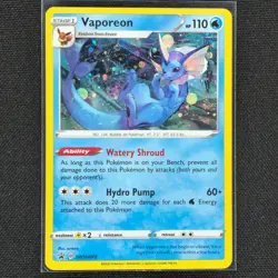 Vaporeon - SWSH072 - Cosmos Holo - Black Star Promo - Pokemon Card - VLP - Image 1