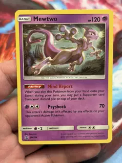 Pokemon Mewtwo SM214 Sun & Moon Promo Holo Basic 120HP 2019 TCG Card - Image 1