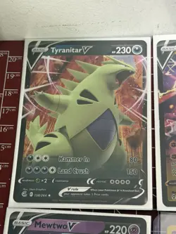 Pokemon TCG V Card Lot x10 Pikachu Mewtwo Zamazenta Full Art Bundle - Image 2