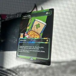 Ninja Pizza - Surge Foil - Borderless Teenage Mutant Ninja Turtles MTG Pixel Art - Image 1