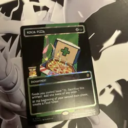Ninja Pizza - Surge Foil - Borderless Teenage Mutant Ninja Turtles MTG Pixel Art - Image 2