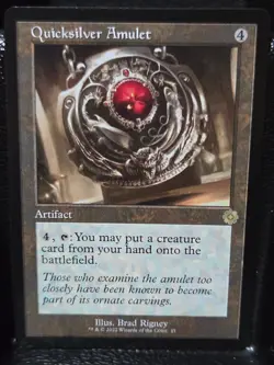 Quicksilver Amulet 45 The Brothers' War: Retro Frame Artifacts MTG LP - Image 1