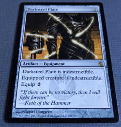 MTG Darksteel Plate | Mirrodin Besieged | NM | Artifact Equipment EDH - Image 2