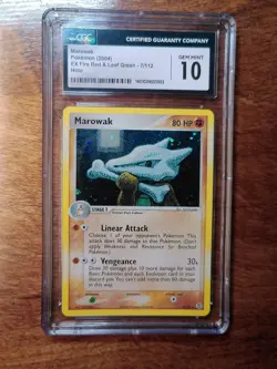 2004 Pokemon EX FireRed & LeafGreen Marowak #7/112 Holo Rare CGC 10 Gem Mint - Image 1