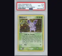 2004 Pokemon Nidoran #70 Reverse Foil Rev Holo PSA 8 NM-MT Fire Red Leaf Green - Image 1