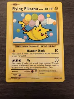 POKEMON CARD Flying Pikachu TCG CARD 2016 XY Evolutions 110/108 - Image 1
